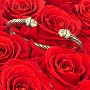 DAVID YURMAN CABLE AMETHYST AND DIAMOND 💎 Cuff Bracelet